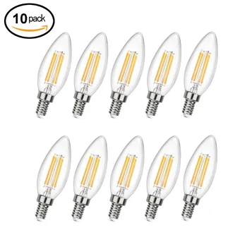 

4W Clear Candle Lightbulb Retrofit Classic LED Light E14 Light Bulbs Edison Candle Bulb Non Dimmable No Strobe 220V