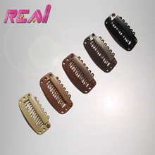 10 шт. 28 мм u-образные зажимы для парика зажимы для наращивания волос Металлические защелкивающиеся зажимы из нержавеющей стали с силиконом