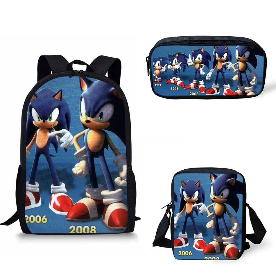 Индивидуальные школьные ранцы sonic школьный рюкзак для девочек и мальчиков