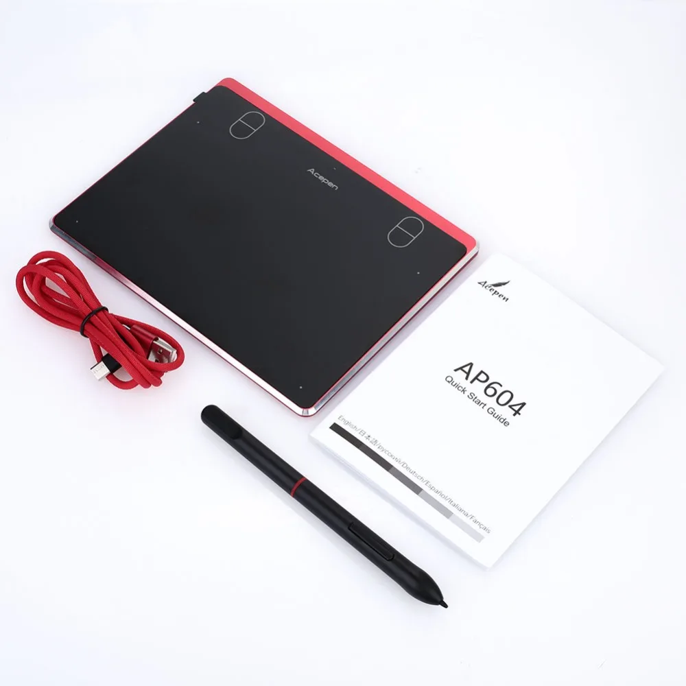 ACEPEN APE604 цифровой планшет Smart Graphic Pad 5080LPI алюминиевый сплав графика доска для