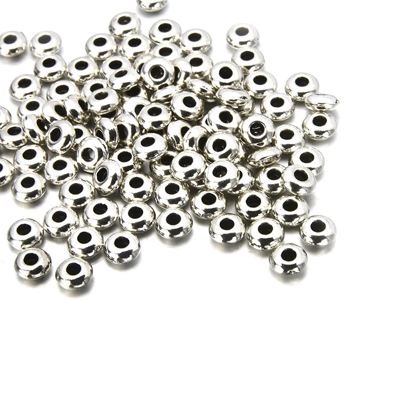 100 шт Diy металлические бусины для изготовления ювелирных изделий круглые металлические бусины для ожерелья браслеты аксессуары оптом