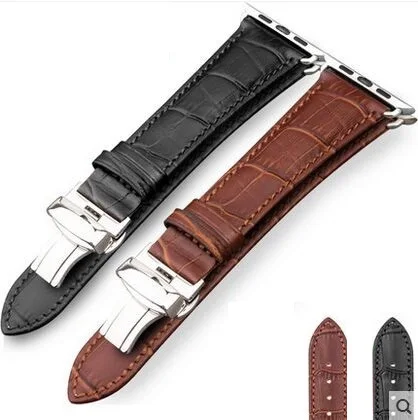 

Crocodile Texture Leather Watchband for Apple Watch, 38mm42mm Luxury Watch Band Strap for Apple iwatch Free shipping