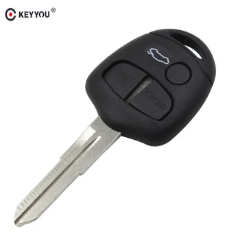 

KEYYOU 3 Buttons Right Blade Remote Car Key Fob Case Shell For Mitsubishi Lancer EX Evolution Grandis Outlander Replacement