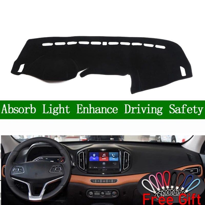 

For CHERY Tiggo 7 2015 2016 2017 2018 Dashboard Cover Sun Shade Non-slip Dash Mat Pad Carpet Car Stickers Interior Accessories