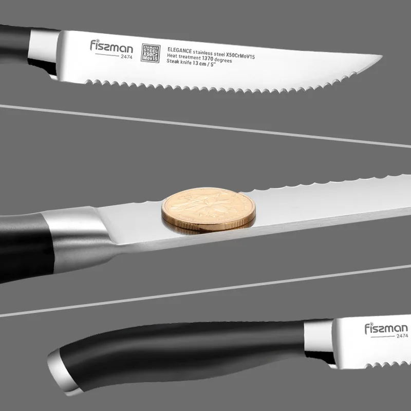 Нож для стейка fussman элегантная серия немецкий стальной кухонный нож с ручкой ABS конический шлифовальный