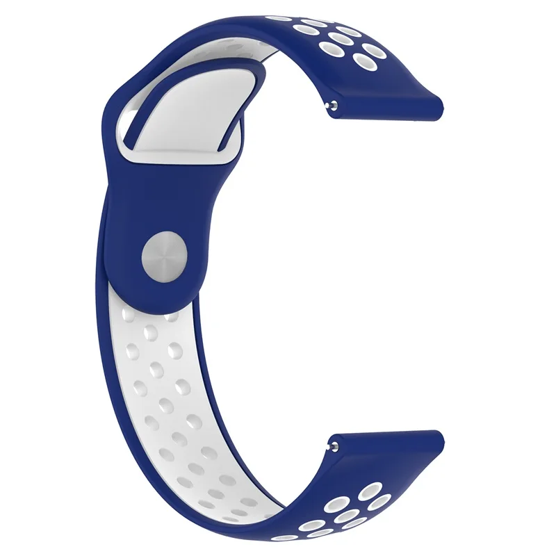 FIFATA 18 мм смарт-часы ремешок силиконовый ремешок для huawei Watch1/Honor S1/Fit/B5 сменный Браслет для Fossil Gen 4 Q Venture HR - Цвет: Blue white
