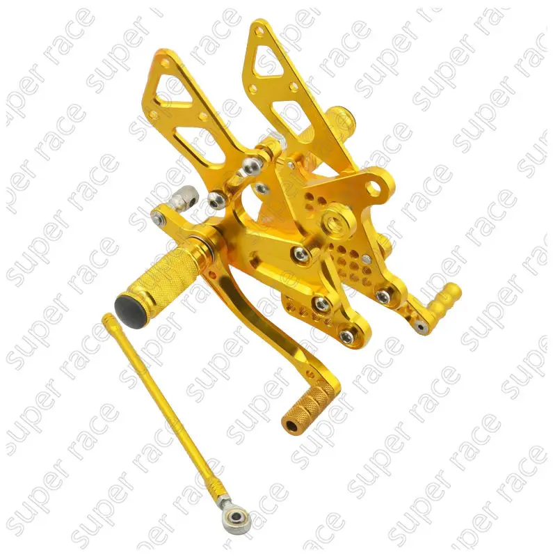 New Adjustable CNC Gold Rearsets Rear Set FootPegs For Kawasaki Ninja