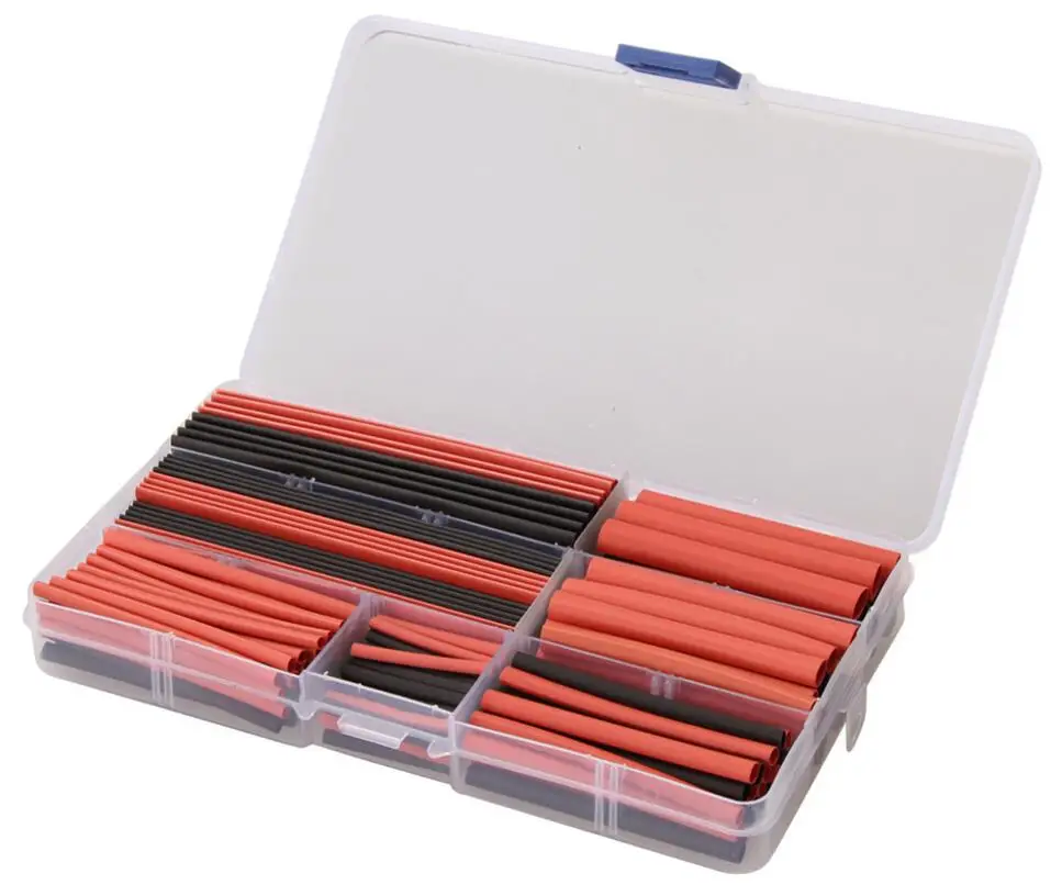 

150 PCS /box-packed Black And Red 2:1 Assortment Heat Shrink Tubing Tube Car Cable Sleeving Wrap Wire Kit