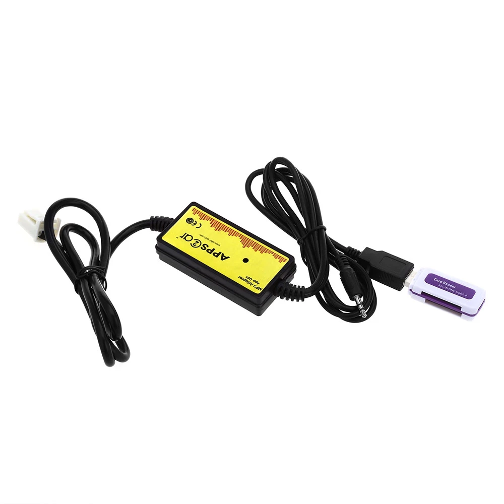 2017 New Car CD Adapter MP3 Audio Interface AUX SD USB Data Cable Adapter 12P Connect CD Changer for Toyota Lexus Scion