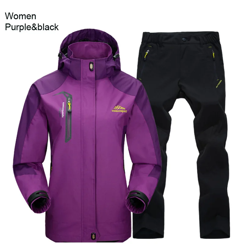 El Ártico luz mujer Trekking senderismo pesca al aire libre abrigo y pantalones conjunto de deportes sola chaqueta y de secado rápido Pantalones traje de M-4XL