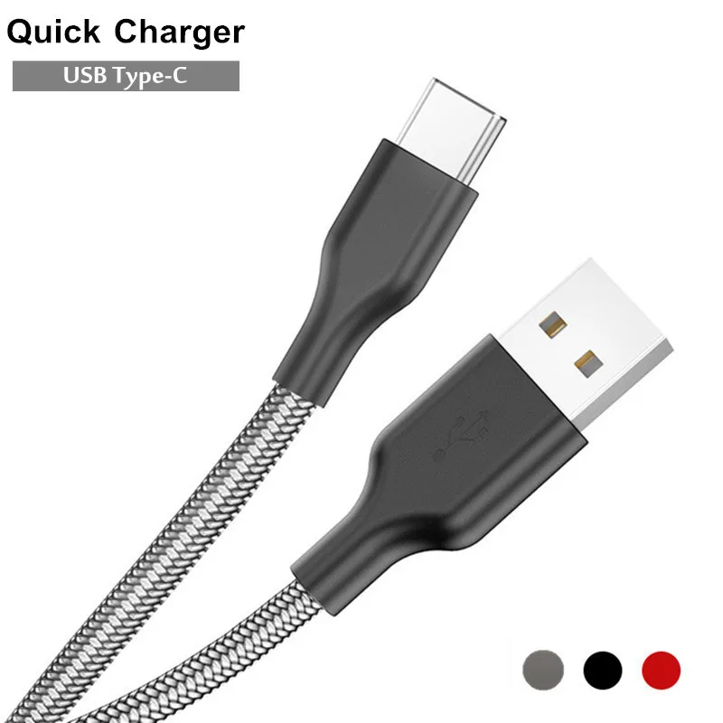 

USB Type-C Cable Quick Charger Cable Data Sync Type C Cable For Samsung S9 S8 Note 9 8 For Huawei Honor Phone USB Charging Cord