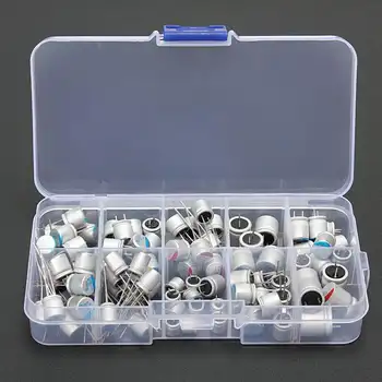 

10values 90pcs solid capacitor assorted kit 2.5V/4V/6.3V/16V 100uF 270uF 470uF 560uF 680uF 1500uF with free storage box