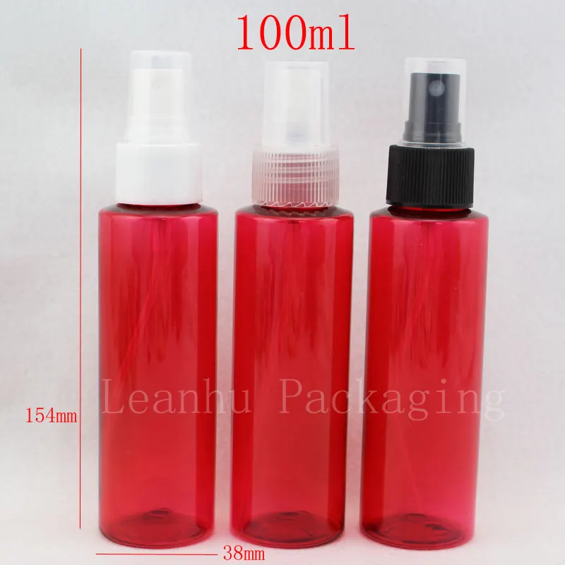 100ml red perfume and fragrance plastic atomizer pump bottle 100cc