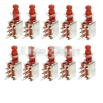 

10pcs A03 PS-22F03 Right Angle PCB Latching Push Button Switch DPDT Double Pole 6 Pin