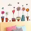 Bonsai Potted Butterfly Flower Plants Wall Stickers Living Room Kitchen Window Home Decor Decorative Home Decor Decal ► Photo 3/6