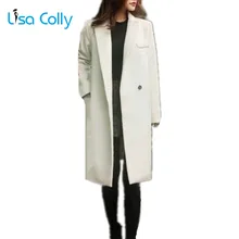Lisa Colly, осенне-зимнее пальто, куртка, женское теплое шерстяное пальто с хлопковой подкладкой, женское кашемировое пальто, пальто, модная длинная верхняя одежда
