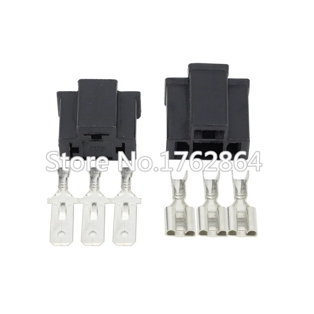 

10 Sets PA66 Motorcycle H4 3 Pin Unsealed Cable Wire Connector Electrical Connector Automotive Plug Lamp Holder Socket