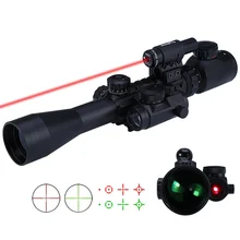 3-9X40 3 в 1 Red Dot Reflex Riflescope с 20 мм ласточкин хвост Красная Лазерная оптика Снайперский прицел для тактической охоты страйкбольного пистолета