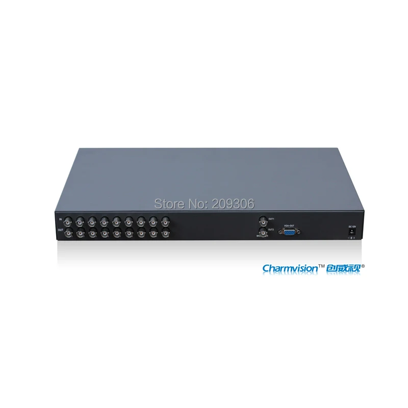 

Charmvision VS901VR 9 screen color quad system VGA output splitter processor CCTV real-time quad system switch remote control
