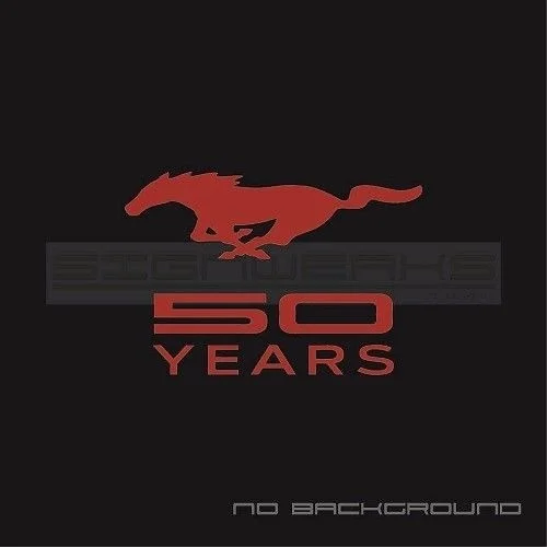 

For 2Pcs/Pair Mustang 50 Years decal Sticker EURO Racing mod mustang ford GT Nascar Pair Car Styling