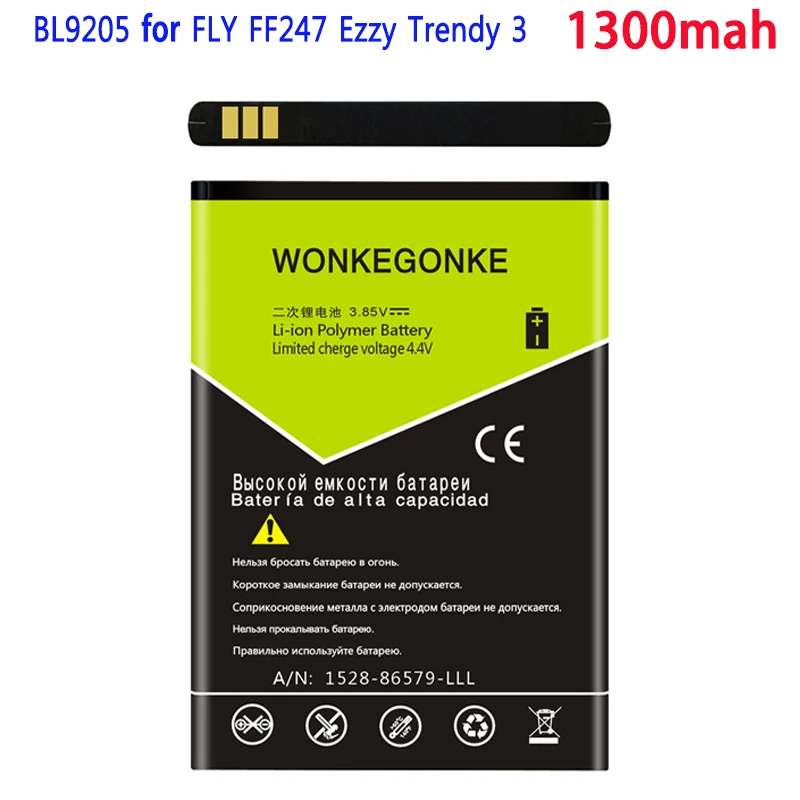 Аккумулятор WONKEGONKE BL9205 для FLY FF247 Ezzy Trendy 3 BL9205|Аккумуляторы мобильных телефонов| |