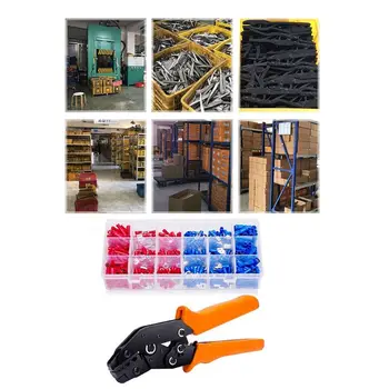 

Crimping Plier Set Wire Crimper Kit Wire Connectors Cold-Rolled Tubular Terminal Self-Adjustable Connector Tool