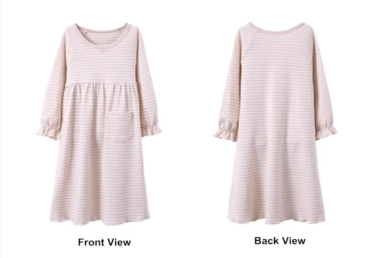 Pajamas for girls princess nightgowns for girls stripe pajamas 05