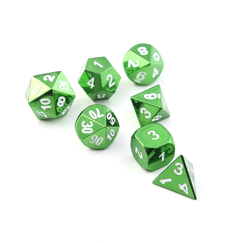 Rpg Dobbelstenen Metalen Dnd многогранные наборы Dados Dungeons And Dragons aluminum Zwart Dices D20 10 12 6 Tafel Games