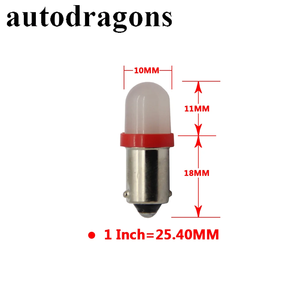 Autodragons 100x#1893#44#47#1847 BA9S 1SMD светодиодный пинбол машины светильник лампочка 6,3 V красный