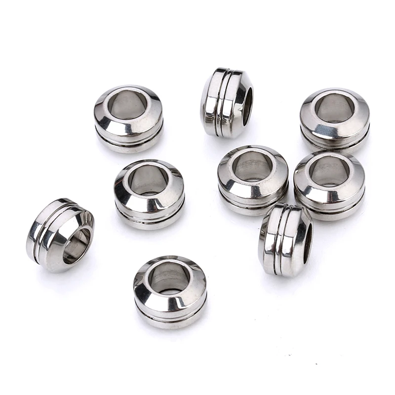 

Stainless Steel Big Hole Spacer Beads European Ring Bead Hole Diameter 6mm Jewelry Beads Craft Bracelet Necklace Findings F5069