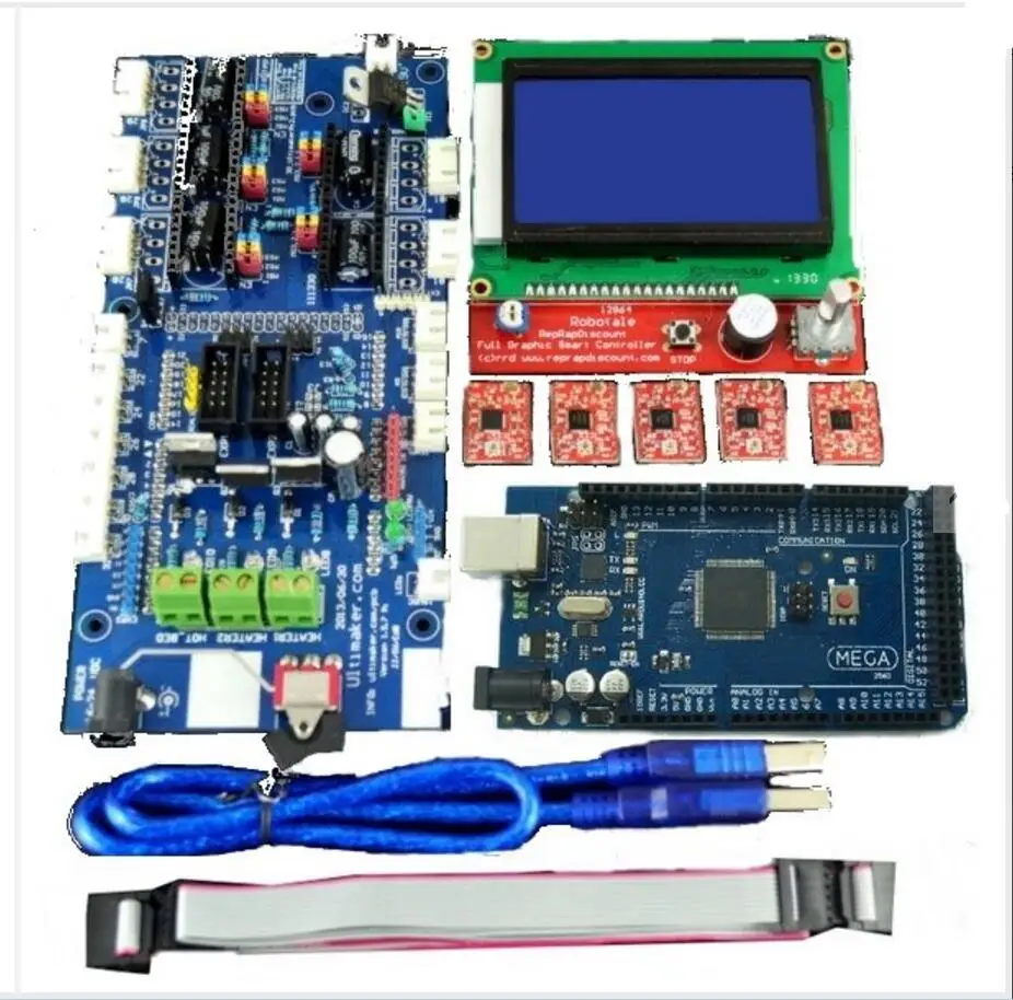 

DuoWeiSi 3D Printer parts LCD 12864 1.57 Control Board 4988 Driver Mega2560 R3 Development Board