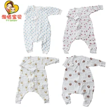 Cotton Baby Rompers Children Winter Clothes Sleeping Bag Toddler Boy Girls Romper Newborn Jumpsuit Long Sleeve 6 Layers Clothing 2017 newborn baby boy winter long sleeve cotton clothing toddler baby clothes romper warm cartoon jumpsuit for 0 12 months