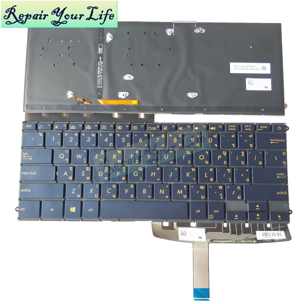 Клавиатура для ноутбука ASUS ZenBook 3 Deluxe UX490 UX490CA UX490UA Thailand TI blue с подсветкой 0KN1 IS1TA26 86720