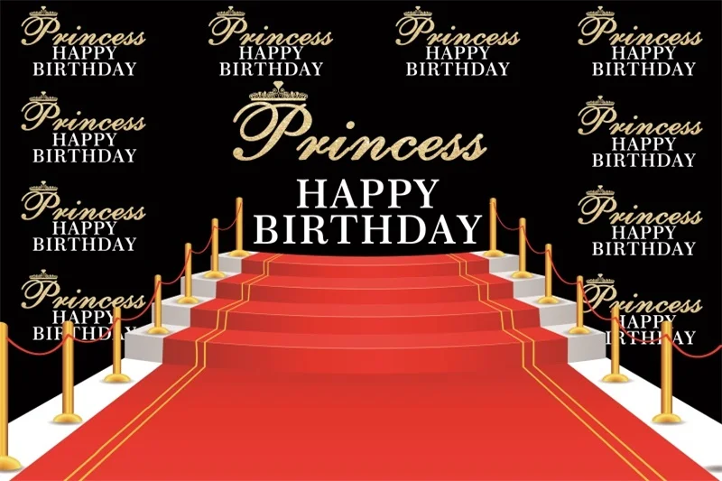 Laeacco  Princess Backdrops Red Carpet Stage Royal Baby Birthday Party Portrait Photography Backdrops Photocall  Photo Studio