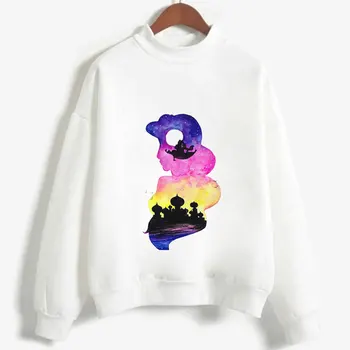 

Kpop Clothes 2019 Autumn Gothic Thin Section White Sweatshirt Harajuku Vogue Princess Printed Leisure Streetwear Tops