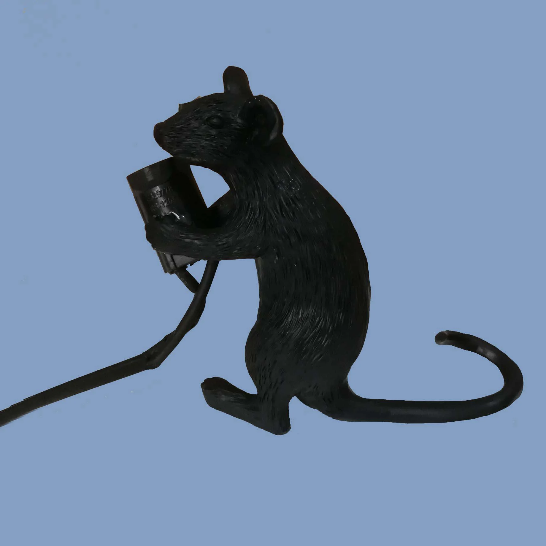 Постмодерн яркий прекрасный полимерный стол с мышкой лампа прикроватный Декор светильник E14 лампа в комплекте мини-мышь настольная лампа детская комната ночной Светильник - Цвет абажура: black sit mouse