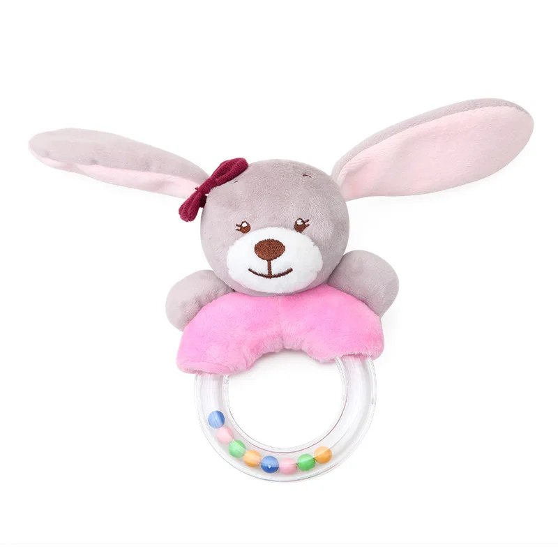 Милый кролик детские погремушки Плюшевые Детские мультфильм игрушки для кроватки для новорожденных 0-24 месяцев обучающая игрушка кролик