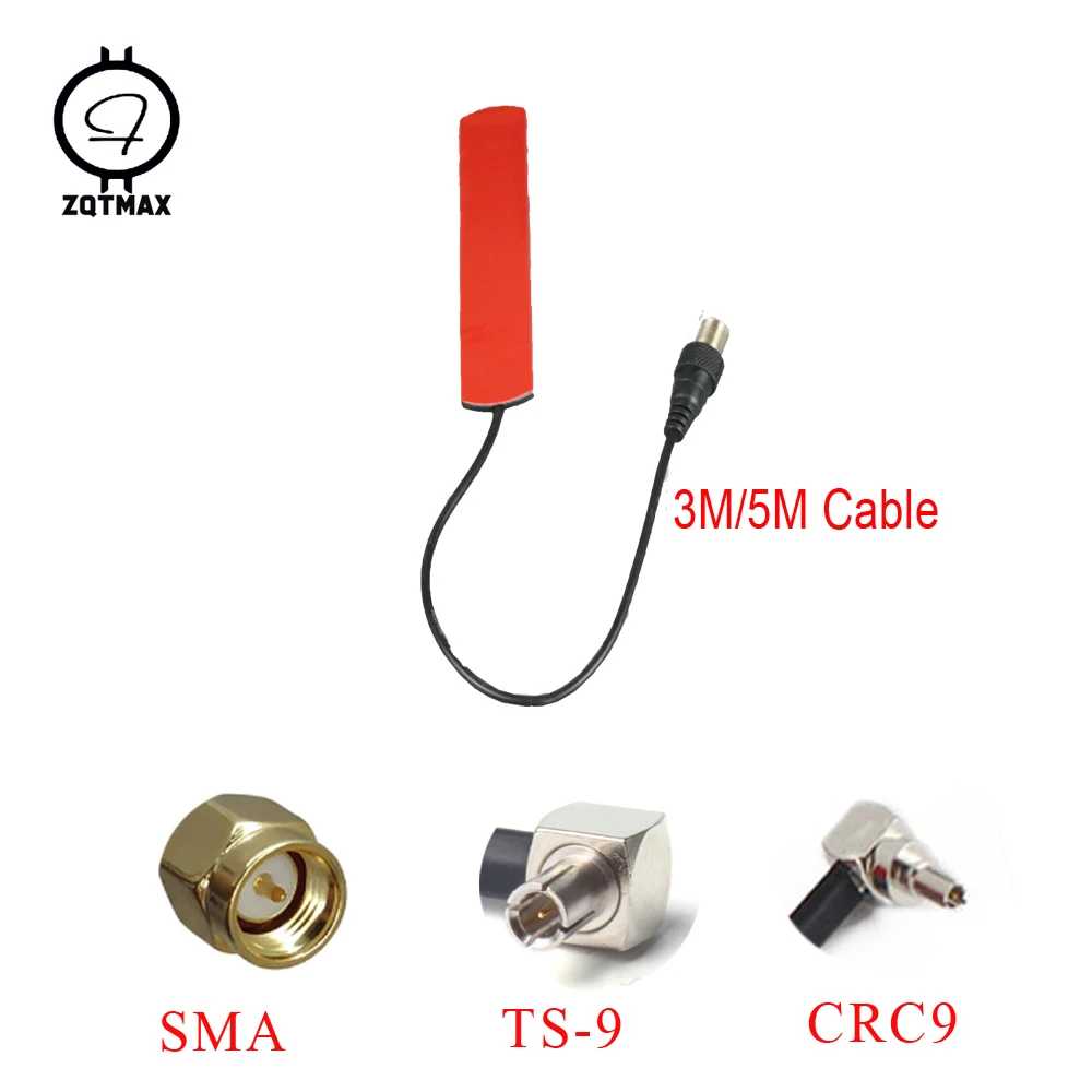 

ZQTMAX 3G 4G antenna 4G LTE patch antenna 4G router antenna with SMA CRC9 TS9 connector with 3m 5m cable