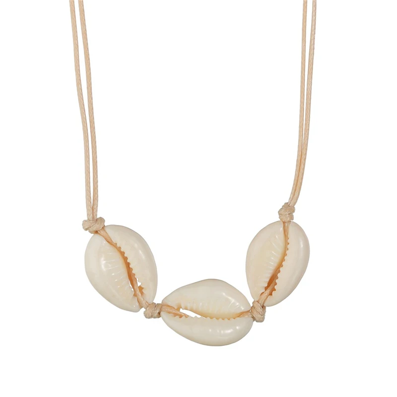 Женское Ожерелье с раковинами натуральная ракушка летнее пляжное колье ожерелье плетеное ожерелье Concha богемная Мода jewely девушка подарок - Окраска металла: A871-3W