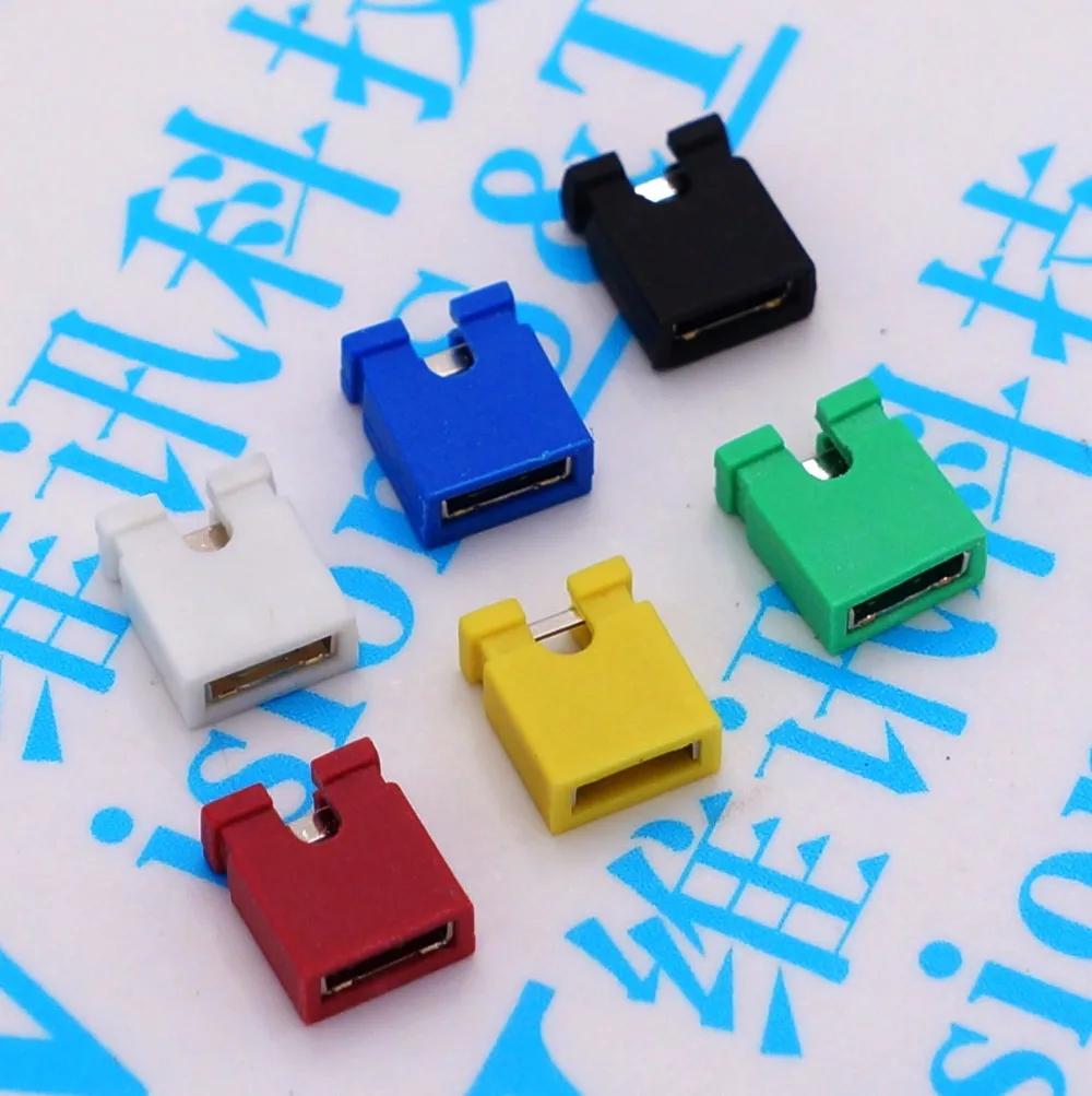 

50PCS/LOT 2.54 jumper short-circuit block color short-circuit cap Connector