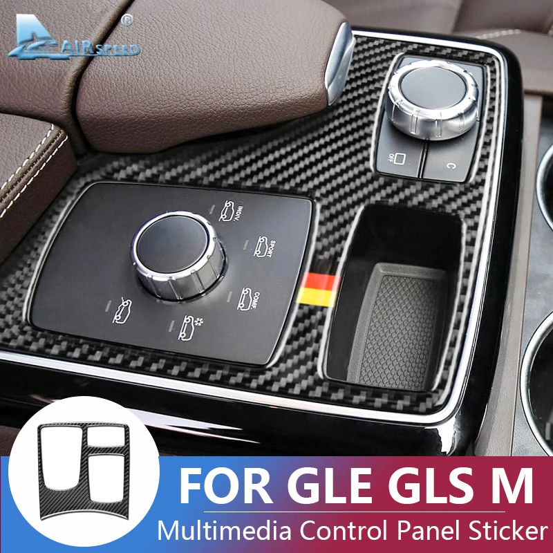 

Airspeed for Mercedes Benz GLE GLS M Class Accessories Carbon Fiber Sticker Interior Trim Car Armrest Multimedia Control Panel