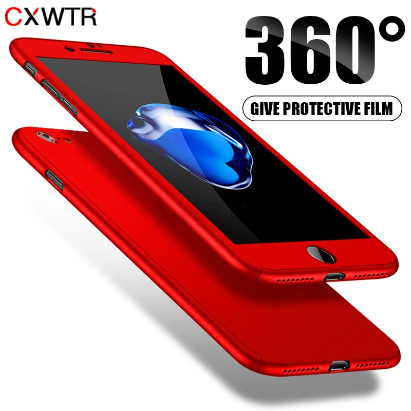 

360 Full Protective Phone Case For iPhone 8 7 Plus 6 6s Case 5 5S SE X Full Cover For iPhone XR Xs Max X Case Cover