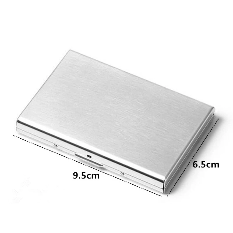 PURDORED 1 pc Slim Business Men's Card Pack Business Card Case Stainless Steel Card Box Credit Card Holder Dropshipping