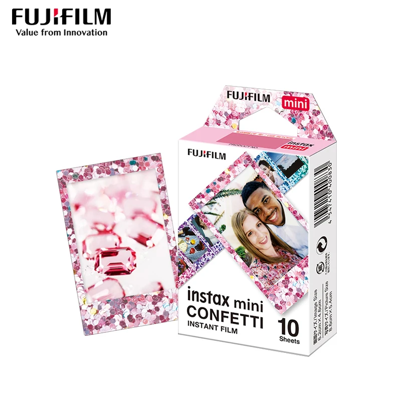 Оригинальная пленка Fujifilm Confetti Instax Mini Instant (10 листов) цветная мини для Polaroid 7s 8 9s 25 50s