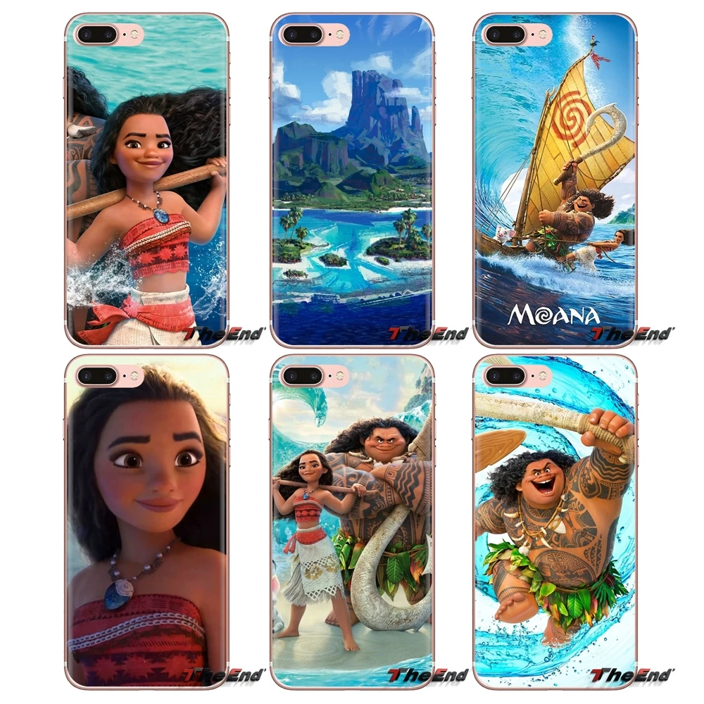 

Transparent Soft Shell Covers For Samsung Galaxy S3 S4 S5 Mini S6 S7 Edge S8 S9 S10 Plus Note 3 4 5 8 9 Anime Moana cartoon