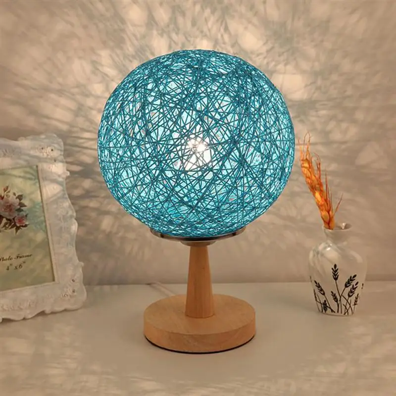 

Modern Sepak Takraw Wood Protect Eyesight Table Lamp Desk Lamp For Home Bedroom Living Room Decor
