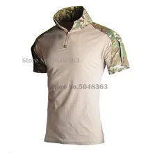 Камуфляжная, с расцветкой Мультикам Военная тактическая рубашка с коротким рукавом Мужская камуфляжная снайперская страйкбольная походная охотничья армейская футболка боевая рубашка