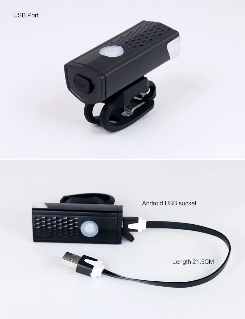 Perfect Rechargeable USB LED Bicycle Bike Flashlight Lamp MTB Front Bicycle Cycling Light Headlight Headlamp Bike Bycicle Light #244509 8