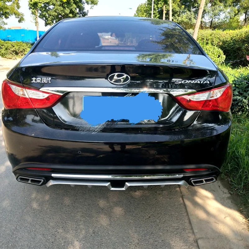 For Hyundai Sonata Rear spoiler ABS Rear Bumper Diffuser Bumpers