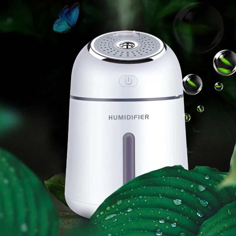 

330ML Ultrasonic Air Humidifier Essential Oil Diffusers for Home Aromatherapy Humidifiers USB Car Aroma Diffuser with LED Light
